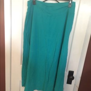 Aqua blue plus size skirt